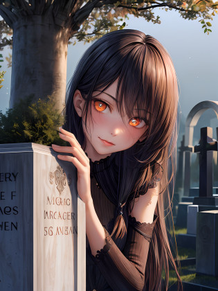 Masterpiece, Best quality, Detailed, side-lighting,
3D face, Realistic, Glossy glossy skin,
1girll, Solo, Upper body, Outdoors, graveyard, grave stones, tree, (Night:1.4),
Long hair,
Orange eyes, eyes reflection, Bright pupils, Beautiful detailed eyes, full blush, Lick lip,
Small breasts, Small areolas, Long ,
steams, Steamed body, rough breath,
peeking out upper body, hutaodef,Lace?4 fingers