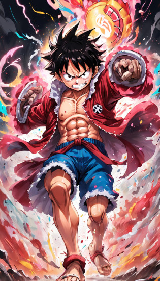pintura Luffy Gear 5 one piece fidelidade ao altor Luffy, arte abstrata de anime, estilo de arte graffiti, arte do grafite, arte biopunk, Graffiti Arte de Rua, arte vibrante dos desenhos animados, Arte peluda, arte brilhante de alta qualidade, vibrant fan art, arte do anime, nychos art aesthetic, arte detalhada, Arte Hylics, arte rave, fantastic artstyle, arte completa, artistic design