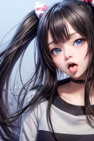 anime girl with long black hair and white shirt pointing at something, anime moe artstyle, anime style 4 k, ahegao, anime waifu, digital anime illustration, waifu, artwork in the style of guweiz, guweiz, guweiz on pixiv artstation, trending on cgstation, ahegao face, anime style illustration, digital anime art,a beautiful cartoon anime character licking lips with large long bangs and big eyes, 1girl, solo, tongue, blue eyes, black hair, looking at viewer, tongue out, twintails, saliva, open mouth, blush, bangs, long hair, upper body, long sleeves, white background,anime girl with long black hair and blue eyes making a peace sign, anime moe artstyle, cute anime girl, anime style 4 k, (anime girl), cute anime girl portraits, anime girl, anime style portrait, ahegao, anime waifu, extremely cute anime girl face, digital anime illustration, ahegao face, portrait anime girl, cute anime face