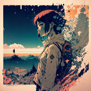 poster of warrior goddess| standing alone on hill| centered| detailed gorgeous face| anime style| key visual| intricate detail| highly detailed| breathtaking| vibrant| panoramic| cinematic| Carne Griffiths| Conrad Roset| Makoto ShinkaiModel: VinteProtogenMix