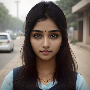 Btflindngds?A beautiful Indian girl?Face the lens?frontage?????0.3?The eye?Medium Shot Shot?Photo by Artgerm and ?greg rutkowski?0.3?shot?portrait photo of an