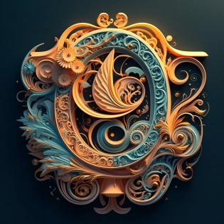 A musical performer needs a stylized logo in the form of text in a delicate frame, with beautiful curls, detail, realism :: the text must consist of the word