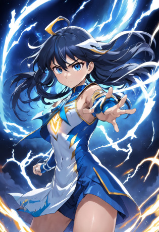 personagem de anime com roupa azul e branca voando pelo ar, knights of zodiac girl, Anime Voador Esper, este personagem tem criocinese, cyan lightning, anime, Arte Oficial, an epic anime of a energy man, yu - no, Saint Seiya, Poderes de fogo azul, Hirohiko Araki Estilo, cel anime sombreado, Potencializando a Aura