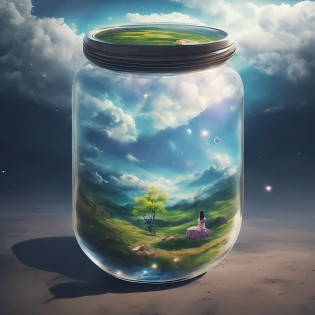 ((There is a jar, there must be a jar, there is a background, the jar is pink, super detailed, intricate details)) 1girl, distant maiden kiss girl in kimono gazing at the stars, (zoomed: 1.1), (meteor shower: 1.2), (comet: 1.1), your name, low angle, from behind, Northern Lights, shooting stars, yukata, red kimono, cherry blossoms, standing in the field, best quality, masterpiece, clouds, colorful, starry, stars
