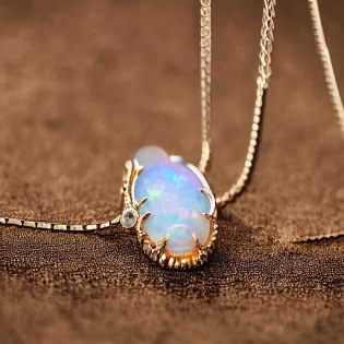 a delicate elvish moonstone and opal necklace on a velvet background, jewelry design, symmetrical :: intricate motifs, leaves, flowers :: 8k octane render, high-definition photography, product photography :: --no writing, signature, people, models, women, female, neck, chest, torso