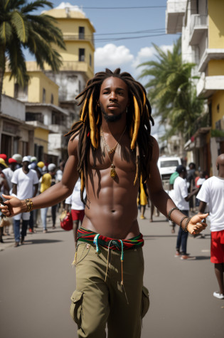 Il y a un homme avec des dreadlocks qui marche dans la rue, rasta, Jamaican atmosphere, Redoute, bel homme, Jamaica, Colors of Jamaica, Femme magnifique, rasta, reggae, Dreadlocks courtes avec perles, Homme africain, dreadlocks, Dreadlocks afro rouges en feu, Lots of dreadlocks on the head, longues dreadlocks, Jamaican colors