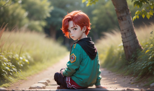 (red hair:1.2), menino((bonito)), (((menino))) Cabelo vermelho, lindo Cabelo vermelho, reluzente, lindo Cabelo vermelho, linda roupa de rei, menino, garoto, fofo garoto. Menino boy kid menino, foto de eu menino, vestindo roupas de rei ?