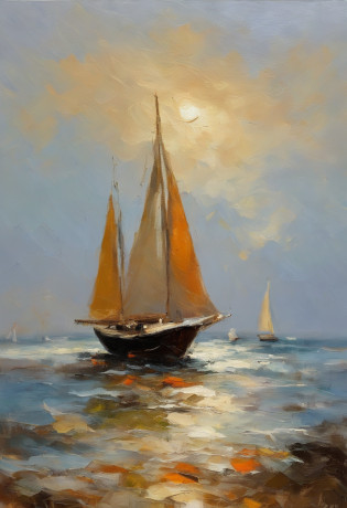 veleiro de regata em mar bravio
