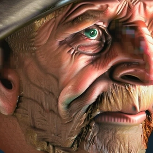 a portrait of an old coal miner in with highly detailed face, 8k detailed