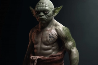 Yoda as a UFC champion, photo-realistic --ar 3:2