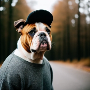 RAW photo, animal, a portrait photo of [man:Bulldog:2] humanoid in clothes, face, 8k uhd, dslr, soft lighting, high quality, film grain, Fujifilm XT3