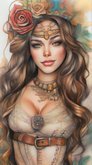 Boho estilo menina do Papai Noel, vindima,  Dynamic?pose atraente, corpo inteiro,  pequeno sorriso,  Cabelos Longos, rosto inconstante, anatomia perfeita,beautiful face, Impeccable Art Line, Aquarela, colored pencils, alta qualidade, detalhe, Backgrund branco, fundo amplo, perfeito para reservar, Steampunk, anatomia perfeita, Centrado, Approaching perfection, Dynamic, altamente detalhado, pintura em aquarela, master part, arte em aquarela, Luz Natural, complexo, elegante, corpo inteiro, tiro de corpo inteiro, Colorful pieces, Sketchbook, Hand drawn, Escuro, granulado, realistic sketch, rough sketch, folha de caracteres, corpo inteiro, Bonito e deslumbrante corpo inteiro, corpo inteiro detalhado, (((tiro de corpo inteiro)))), realistic illustration