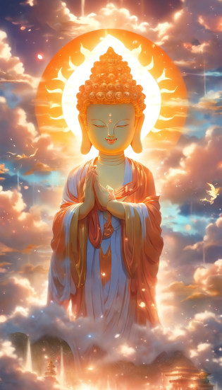 ((Meisterwerk))?(best quality))?Im Porzellan-Stil?am Himmel, Die Wolken bilden eine riesige, transparente, bright white jade maitreya Buddha statue?dicke Wolken?Die Sonne scheint?Pilger unterwegs?hyperrealistisch?Ultra-Foto-Realisim?Echte Photographie?8K?hight resolution?High quality?Werke von Meistern?superfein????OC-Renderer???