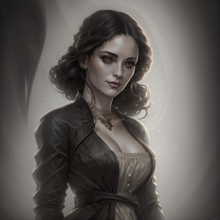 There is a woman in a white, black, middle-aged, slightly gray coat, Charlie Bowater character art, Tom Bagshaw Weta Studio, Artgerm and Tom Bagshaw, Charlie Bowater style, Tom Bagshaw artstyle, Tom Bagshaw style, Tom Bagshaw Artstyle, Charlie Bowater art style, Tom Bagshaw Donato Giancola