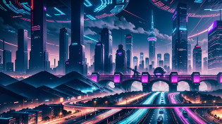 The landscape of Cyberpunk Night City is very unique and impressive. First of all, the city is a highly developed mechanized city, full of a wide variety of machines and mechanical equipment. The buildings are huge structures of steel and concrete, rising from the ground and blending in with the gray sky. The city's roads are wide and filled with cars, motorcycles, flying cars and all kinds of other means of transportation, which shine in all kinds of lights at night.

The city's business district is one of the representatives of cyberpunk culture, from dark laneways to towering skyscrapers, the city center lights twinkle, billboards flashing, a variety of neon signs and laser installations everywhere, and a large number of robots and artificial intelligence operating in it, making the city seem extremely busy.

In addition, the inhabitants of the city are also diverse, with a variety of people, from mechanized humans to different forms of robots, and a variety of intelligent creatures. These residents live and work in different ways, but all spend their lives in the city.

In conclusion, the landscape of the cyberpunk night city is a city full of mechanization and technology, which attracts a wide variety of people and creatures, creating a very unique culture and lifestyle.