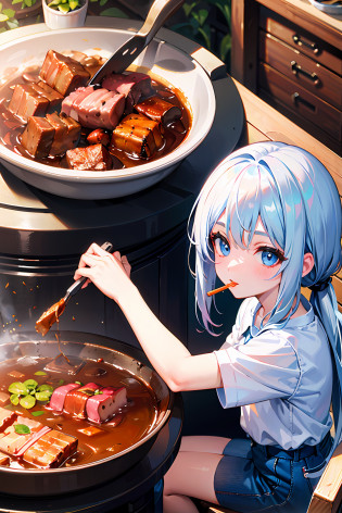 children's?adolable?Play with sieves?eating barbecue