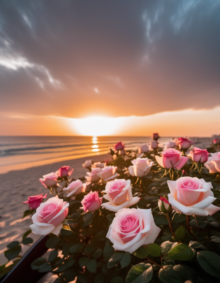 After a rain shower at the seaside, 100,000 pink and white roses bloom. The backdrop of the morning at the beach is particularly high-end, beautiful, and magnificent. The light from the sunrise shines from behind, illuminating the pink and white roses, making them bright, transparent, and beautiful. The backdrop is bright, transparent, with a blurry background, bright, transparent, and full of vitality. Backlight shooting, virtual engine, ultra-clearAfter a rain shower at the seaside, 100,000 pink and white roses bloom. The backdrop of the morning at the beach is particularly high-end, beautiful, and magnificent. The light from the sunrise shines from behind, illuminating the pink and white roses, making them bright, transparent, and beautiful. The backdrop is bright, transparent, with a blurry background, bright, transparent, and full of vitality. Backlight shooting, virtual engine, ultra-clear Photographic