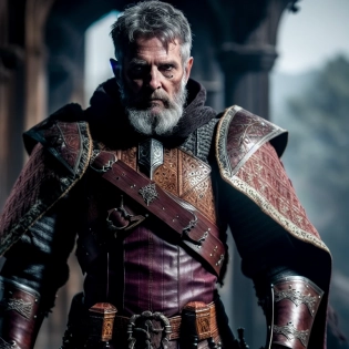 (extremely detailed 8k wallpaper), a medium shot photo of a fearful undead necromancer, rugged old lether armor, Wood Staff with Rubin inside, intricate, high detail, dramatic