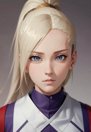 Ino yamanaka beautiful and tall super realistic and well detailed