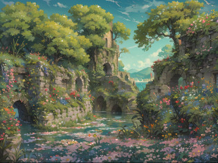 Beside a pumice isle in Baiae's bay,
And saw in sleep old palaces and towers
Quivering within the wave's intenser day,
All overgrown with azure moss and flowers