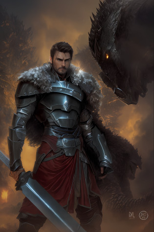 A closeup of a man with a sword and armor, male warrior, image of an adult male warrior, a human male paladin, male paladin, concept art of a warrior, complex fantasy character, Karl Urban as a dragon slayer, Nordic warrior, armored warrior, attractive bovine male with armor, male barbarian, Arsen Lupin as a paladin,  scar, malignant, powerful --auto --s2