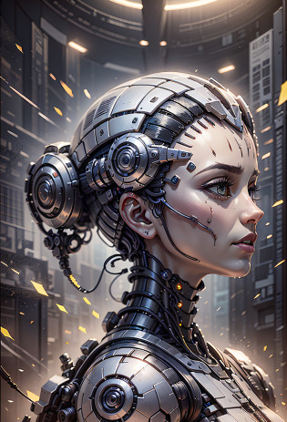 renderiza��o 3d complexa ultra detalhada de um lindo perfil de porcelana rosto de androide, ciborgue, robotic parts, 150 mm, Beautiful soft studio light, Anel luminoso, detalhes vibrantes, cyberpunk luxuoso, renda, hiper-realista, anatomic, facial muscles, electric red cables, microchip , elegante, fundo bonito, octane rendering, Estilo HR Giger, 8k, melhor qualidade, obra-antes, illustration,, extremamente delicado e bonito, extremamente detalhado, CG, unidade, papel de parede, (realista, fotorrealista: 1,37), unbelievable, finamente detalhe, obra-antes, melhor qualidade, arte oficial, papel de parede 8k de unidade CG extremamente detalhado, absurdos, incrivelmente absurdos, robot, metallic silver helmet, corpo inteiro, combat position