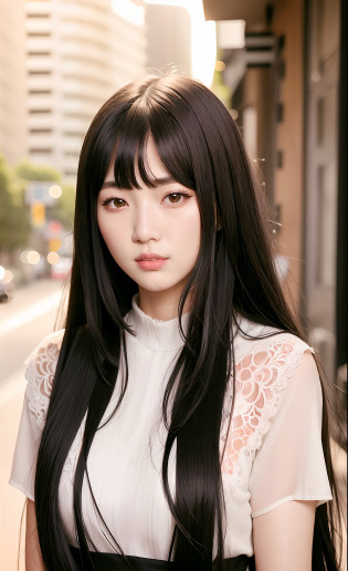 arafed asian woman with long black hair and a black dress, korean girl, beautiful south korean woman, gorgeous young korean woman, beautiful young korean woman, asian girl with long hair, young adorable korean face, portrait of female korean idol, jaeyeon nam, korean woman, straight hairstyle, ulzzang, popular korean makeup, popular south korean makeup, with long hair
