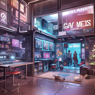 [The Legendary Gamer's Haven]
Step into a game store unlike any other�where the air crackles with anticipation and the walls are adorned with larger-than-life murals depicting epic battles and iconic gaming moments. In the center of the store stands a massive gaming rig, bathed in a soft, pulsating light, inviting gamers to immerse themselves in the ultimate gaming experience. Rows of high-end gaming peripherals, from mechanical keyboards to precision gaming mice, line the shelves, promising the perfect tools for victory.

A detailed description of the scene's environment: The game store is situated in a vibrant cyberpunk city, with neon-lit skyscrapers towering overhead. As you step inside, the sound of arcade machines fills the air, merging with the buzz of excited conversations and the clacking of keyboards. The environment is bustling, with gamers of all ages and backgrounds engrossed in their digital adventures.

A detailed description of the scene's mood, feelings, and atmosphere: The atmosphere is charged with an electric energy, fueled by the passion and camaraderie of the gaming community. The store exudes a sense of inclusivity and acceptance, where gamers can come together to celebrate their shared love for the virtual realms. Laughter, cheers, and the occasional gasp of awe fill the space, creating an atmosphere of joy and excitement.

A style: Photorealistic Digital Artwork

A description of how the style will be executed: A skilled digital artist will bring the game store to life with meticulous attention to detail. Through photorealistic rendering techniques, every element, from the reflections on the gaming rig to the intricate textures on the peripherals, will be rendered with astonishing realism. The lighting will be expertly crafted to enhance the atmosphere, capturing the glow of neon lights and the interplay of shadows and highlights.