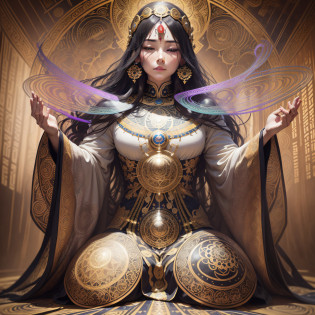 incredible  real life human art of Dissolution of zen meditating shaman men enlightened at a temple,position in the divine flow, incredible detail meditative art, soft colorful day light, everything around us have a vision, ayahuasca, spiritual nature, ultra high resolution, hypereallistic cover photo awesome full color, hand drawn, dark, gritty, realistic mucha, klimt, davinci, erte .12k, intricate. hit definition , cinematic,Rough sketch, mix of bold dark lines and loose lines, bold lines, on paper , real life human, bold colors on dresses, {{{{Full body}}}}.
