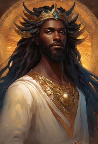 An 8K high-definition portrait of an African black man, anjo de 18 anos, de corpo inteiro, beleza do Deus Ebano, beleza de um deus, muito bonito ((Um homem africano negro,  anjo)) A black angel man with several majestic wings, cabelos longos e cacheados, Deus do Mar, Deus do Oceano, Luthien, arte de deus, Deus da mitologia grega, Deus da Lua, Deus do amor e da paz, deus bonito, Mitologia do Deus da Terra, o deus Eros, Um retrato impressionante de um deus, Frank Kelly Freas, Estilo Karol Bak, ((beautiful face)), Ultra Definition, melhor qualidade, 32k ultra | | | | | ||, Ultra HD | | | | | |