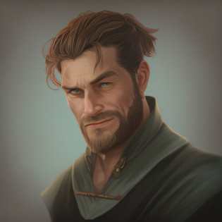 um close up de um homem com barba e camisa, retrato detalhado do caractere, retrato da arte do personagem, retrato de personagem pintado, dnd retrato da arte do caractere, Retrato de um personagem DND, Retrato de Caractere DND, dnd retrato, retrato headshot do personagem, RPG retrato arte conceitual, um retrato de personagem, d&d character head portrait, retrato do conceito do caractere dnd, arte do retrato do personagem, epic RPG portrait