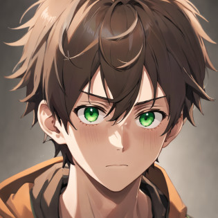 atormentado, stand, garoto, demonio, desiludido, Anime boy with brown hair and green eyes looking at the camera, cabelo cacheado, dead expression, Nice realistic portrait, anime semi-realista, detailed anime soft face made by anime painter studio, Retrato anime do homem bonito, realistic anime art style, arte cg anime suave, anime de rosto de alto detalhe, anime semi-realista, estilo anime semi-realista, Retrato estilo anime, homem alto do anime com olhos mel, A man in this 30's, terno marrom escuro, Sorriso leve, Restolho de 3 dias, Tiro de cabelo castanho desbotado, olhos verdes, topo da cintura, Standing in a 19th century study. Young man with green eyes in anime version with: � Early intelligence and ability to learn fast. � Observant and attentive to details. � Ability to concentrate and solve mathematical problems. � Tendency to repress feelings and keep them to themselves. � Persistence in the search for validation and social connection. � Perception that negative experiences have affected your self-image. � Feeling disillusioned and loss of meaning in life. � Search for extreme experiences to fill an emotional void. � Difficulty establishing healthy relationships due to feelings of inadequacy. � Internal conflict between the desire to act and the inaction resulting from fear or insecurity.