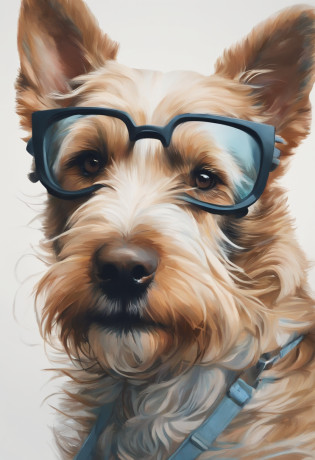Centrado perfecto, Lindo perro bebe, Use una chaqueta del equipo estudiantil, usar gafas de sol, Usar auriculares, cheerfulness, standing up position, Belleza abstracta, centrado, Looking at the camera, in front of camera, nearing perfection, dynamic, Altamente detallado, Suave, foco n�tido, 8k, high-definition resolution, ??, arte de Carne Griffiths y Wadim Kashin, fondo blanco