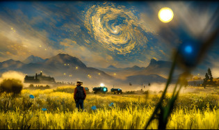 Draw a group of people in a field on sky background, in the style of van gogh, Van Gogh style, van gogh art style, Vincent Van Gogh style, Inspired by Van Gogh, 4k highly detailed digital art, inspired by Vincent Lefevre, Inspirado por Vincent van Gogh, 4K detailed digital art, in the style of van gogh, inspired by Vincent Di Fate