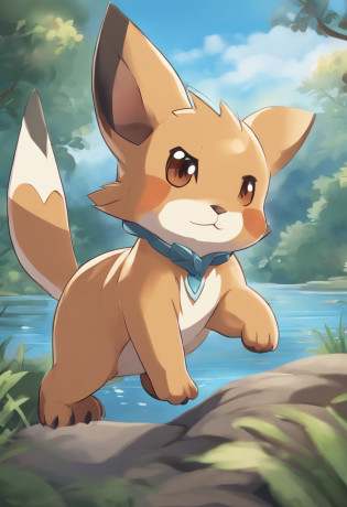 Pok�mon PNG - Pok�mon PNG - Pok�mon PNG - Pok�mon PNG, Fox de League of Legends Chibi, illustration pokemon, vivia, estilo de arte pokemon, rabo de cavalo, :3, arte fursona, Arte peluda!!!, Sora como um gato, Krystal, da Raposa Estelar, ferramenta de pintura sai!! azul, gaivota, Arte Oficial, fanart detalhado, gato anime, arte conceitual oficial