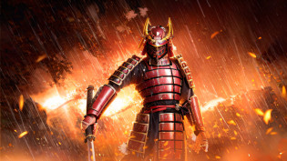 There's a man in a Samurai costume standing in the rain, epic samurai warrrior, inspired by Kan? Sanraku, demon samurai warrior, guerreiro Samurai, Demon Samurai, vestido com armadura Samurai, Samurai ciborgue, japanese warrior, Samurai, Armadura Samurai, inspired by Kan? H?gai, como Samurai, estilo Samurai, feudal japan art --auto