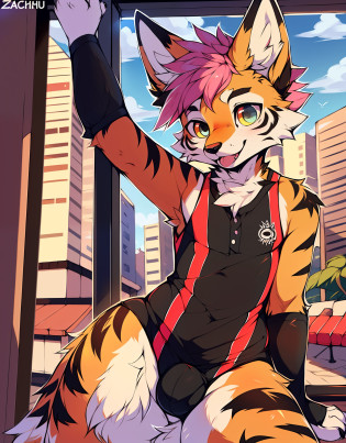 by zackary911, (coffee:1.1), e621, Dog-1, Fox, anthro, femboy, solo, tight black cothing, fur, looking up perspective, perspective from tiny, (he is looking down at the tiny), curvy thighs, huge thighs, blep, Dog-1, dog-1 furafinity, Dog-1 you tuber, fox with trigesa details, black outfit with red detail , fox with very dark ears, Puple eye,big belly plus six pack, color, left eye red, right eye pink, limp, pink hair, tiger detail on the body, very tight panties,by zackary911, (coffeesoda:1.1), hioshiru, zackary911, wolf, anthro, femboy, solo, tight black hoodie clothing, fur, looking up perspective, perspective from tiny, (he is looking down at the tiny), curvy thighs, huge thighs, blep, Dog-1, dog-1 furafinity, Dog-1 you tuber, fox with trigesa details, black outfit with red details one piece swimsuit, fox with very dark ears, blue gray color, left eye red, right eye pink, limp, pink hair, tiger detail on the body, very tight one piece swimsuit,favela Brazil in the background of the window, black ear inside her pink, feminine and masculine scenario bisexual style, femboy written clothes, Brazilians, brasileiro,one piece swimsuit ,male,bulge,sexy pose,pole dancing,at a strip club,sexy pole dancing