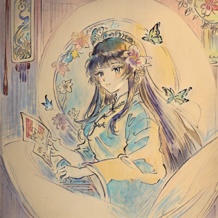 (((masterpiece))), ((the best quality, super fine illustrations, beautiful and delicate water)),Depth of field, fine 8KCG wallpapers, ( delicate light), ((cinematic lighting)),(portrait),Portrait lens,(((Alphonse Mucha))),((Fantasy style)),((shine)),(((Tarot card)))
(young girl),(((China_Cheongsam))),(delicate eyelash),((cute anime face)),(extremely delicate and beautiful),(hair_flower),(Gem),(crystal),((colored inner long hair)),(multicolored),(beautiful detailed face ),((( detailed long hair ))),floating long hair,gradient hair,(lace),(ribbon),((crown)),(detailed cloth)
((Butterfly)),(detailed Butterfly) ,(multicolored Butterfly),
(neon palette),((detailed flowers)) ,((multicolored flowers)),(flowers_Surrounded),(Butterfly_Surrounded)(((Flowers fill the screen))),((Fill the screen))