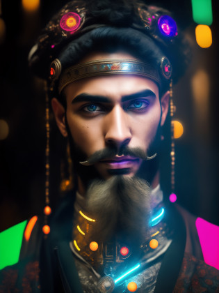 India  man with a beard and a futuristic headpiece with glowing lights, portrait of a cyberpunk man, portrait of a cyberpunk cyborg, hyper-realistic cyberpunk style, cyberpunk portrait, cyberpunk style ? hyperrealistic, cyberpunk dude, portrait of a cyberpunk machine, detailed portrait of a cyborg, cyberpunk art ultrarealistic 8k, portrait of a cyborg, pale white skin colour, handsom, hritik roshan