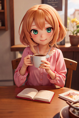 high resolution, anime girl sitting at a table with a cup of coffee, Cute anime girl, pretty anime girl, charming anime girls, Beautiful anime girl, Seductive Anime Girl, Anime visuals of cute girls, Smooth Anime CG Art, Portrait Anime Girl, portrait of cute anime girlbabes, young anime girl, portrait of cute anime girlbabes, Anime Girl, (Anime Girl), portrait of cute anime girlbabes, masterpiece, best quality