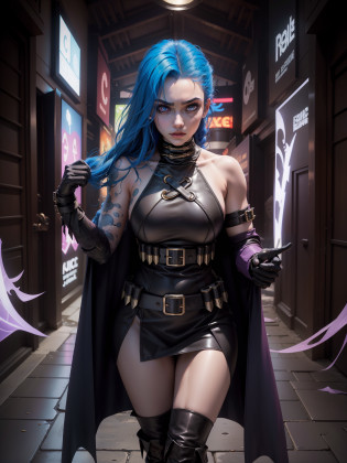 (New York: 1.5), (time square 1.5), Raven, whose real name is Rachel Roth, is a DC Comics character known for being a member of the Teen Titans. She has a distinct physical appearance and attire, which reflect her mystical nature and supernatural powers. Here is a detailed description of her physical appearance and clothing:
Physical appearance:
      Skin Color: Raven has pale, white skin, which sets her apart from many other DC Comics characters.
      hair: her hair is long and dark, usually black or dark blue. It is smooth and can be seen covering part of her face.
      Eye: The raven's eyes are one of her most distinctive features. They are usually portrayed as large, bright violet or blue eyes, which reflect their alien heritage.
      Height and Physical Shape: She is a woman of average height, with a slender, athletic figure, although she usually wears clothing that covers her from head to toe.
Typical clothes:
The raven costume is dark and mysterious, Dark blue cloak: She wears a long dark blue cloak and hood that covers most of her body. This cloak is an iconic feature of her appearance and is often used to hide her face and body from direct light.
      high collar: The cloak has a high collar that is pulled up, usually covering the chin and part of the face.
      Belt and Buckle: Raven usually wears a belt with a gothic-style buckle, which accentuates her outfit.
      Boots: She wears tall boots that match the color of her cloak, often with decorative details.
      Gloves: Her gloves are usually long and match the rest of her attire, (slender body: 1.5), (minimum clothing: 1.5), (large breasts: 1.3), (hanging breasts: 1.5), (disproportionate breasts: 1.4) , (realism:1.5), (Realisitc:1.4), (Absurdity:1.4), 8k, ultra-detailed, detailed handsome man, (only:1.4) , 1girl, (Viewer facing:1.2), Intricate body details, (Curvy:1.3),