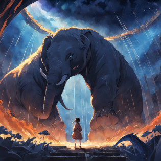 Noah building the arc, animals arriving by pairs