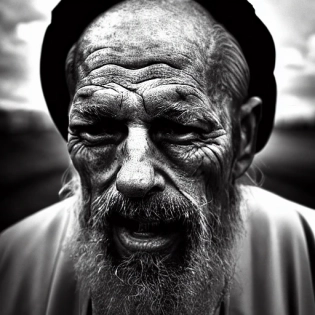 , , , , portrait photo of a 68 year old man, mad man, Lee Jeffries, Lee Jeffrey style, looking away, serious eyes, cinematic, 50mm portrait photography, priest, blue robes, national geographic, portrait, photo, photography --s 625 --q 2 --iw 3