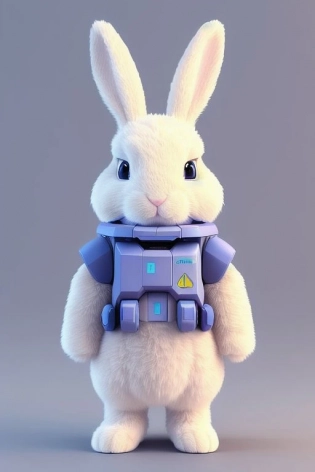 (Bunny wearing a future mech : 1. 2) pixar, pastel color, natural and realistic lighting and shading, dynamic pose, hq, ultra detail, 3D render, C4D, octane render, ray tracing, 8k, (detailed futuristic backgraund : 1. 2)