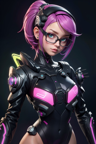 A woman in a futuristic outfit with glasses and a futuristic outfit, Ciborgue - Menina com cabelo prateado, menina ciborgue bonito, cyberpunk menina bonita, cyborg menina branca bonita, menina bonita ciborgue, retrato bonito sci - fi girl, Cyberpunk 2 0 e. o modelo menina, menina de anime cyberpunk feminino, menina cyberpunk sonhadora, garota anime cyberpunk, menina android perfeita, menina ciborgue, (Corpo Inteiro: 1.2), Subprodutos de Computador 3c, iPad, iPhone.