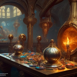 mdjrny-v4 style, a trophy sitting on a table in the catacombs, hypermaximalist, insanely detailed and intricate, octane render, unreal engine, 8k, by greg rutkowski and Peter Mohrbacher and magali villeneuve