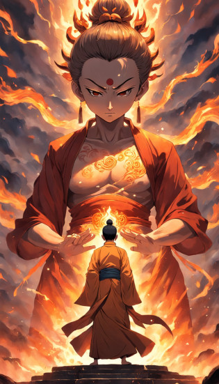 tmasterpiece?best qualtiy?cinematic Film still from?Chinese horror?hell?Struggling hands?Buddha?oh, God?The wrath of the Buddha?Shakyamuni?Buddha Fire Lotus?A Buddha