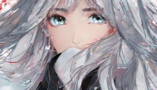 Silver-haired girl, Neon red lights cast side light on smooth long hair, Complex wave patterns, Detailed hairstyling design, vibrant, Shiny hair, Sparkling highlights, reflective surface, Cascade interlocking, Dynamic movements, Ethereal atmosphere, Smooth smooth texture, Glossy appearance, Vivid and saturated colors, Mesmerizing and fascinating, The perfect blend of light and shadow, movie light effect, Sweet and healthy mane, Stunning and fascinating, Fantastical Atmosphere, Pay attention to each line, Radiant hair?Radiant hair, Eye-catching hairstyle, Silky smooth to the touch.