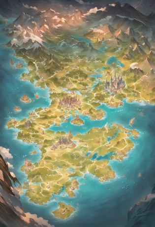Map of the continent of Valant?In the middle of the map is the country of humanity?To the north is where the dwarves of the Land of Ice and Snow live?The south is the country of orcs?To the west is the Land of Dragons?To the east is the land of the elves