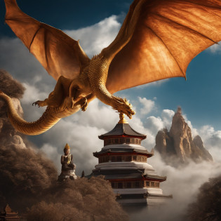 Buddha and dragon fight?fo?1.3?,a cassock,Dharma,Like the palm of the Buddha,The Chinese White Divine Dragon soared into the air??Buddha manipulates dragons?1.3???Buddha turned his back to the camera?1.3??Sky clouds surround the surroundings?Light magic?Fantastic background?Meaning background?Ridiculous background?There are artistic overlays?multicolored hair, surrealism, Cinematic lighting, Ray tracing, god light, speed-line, angle of view, hyper HD, Masterpiece, Best quality, Super detail, A high resolution, High quality??Far view?1.3?